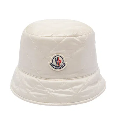Moncler Women Logo Bucket Hat In White
