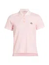 Moncler Logo-appliqué Polo Shirt In Rose Pink
