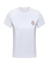Moncler Women Logo Cotton T-shirt White In White