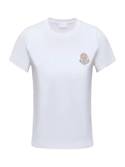 Moncler Women Logo Cotton T-shirt White