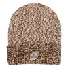 Moncler Multicolor Wool Beanie Hat In Brown