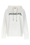Moncler Logo Hooded Cotton Sweatshirt In White