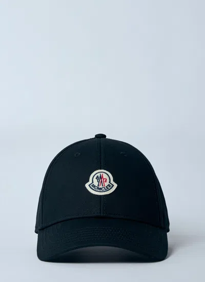 Moncler Women Logo Motif Baseball Cap In Black
