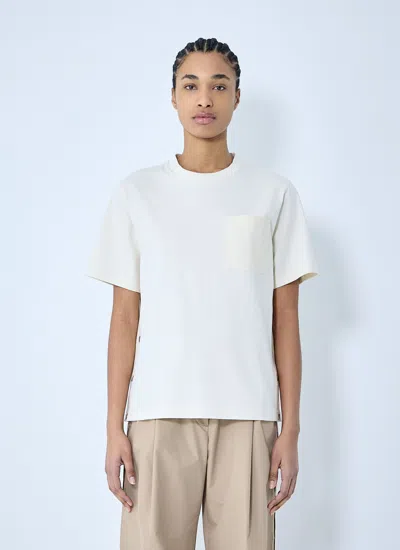 Moncler Women Logo Motif T-shirt In Beige