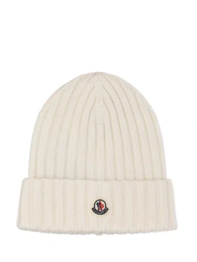 Moncler Women's Logo Patch Beanie Hat In 030