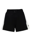 Moncler Logo Patch Drawstring Shorts In Blue