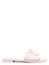 Moncler Logo Pool Slides In Pink