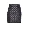 Moncler High-waisted Wrap Skirt Quilted Texture In Black