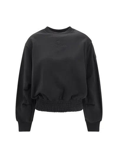 Moncler Women Logo Sweatshirt In 999