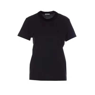 Moncler Women Logo T-shirt In Black