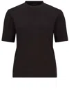 Moncler Cotton Jersey Crewneck T-shirt In Black