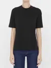 Moncler Cotton Jersey Crewneck T-shirt In Black