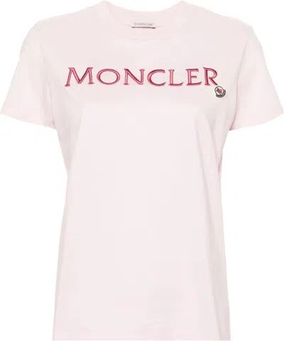 Moncler Women's Logo T-shirt In Pink