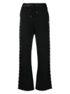 Moncler Logo Lettering Drawstring Track Pants In Black
