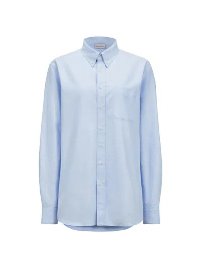 MONCLER WOMEN'S LONG SLEEVE SHIRT IN COTTON