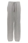 Moncler Grey Cotton Blend Joggers In Gray