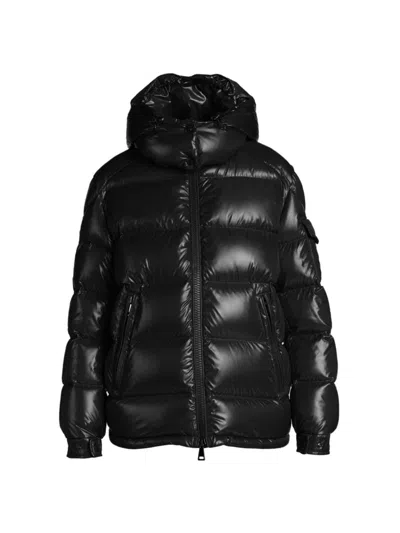 Moncler Women's Maire Nylon Lacque Down Jacket In Black