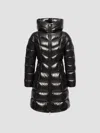 Moncler Chevron-quilted Hooded Puffer Jacket In Black
