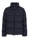 Moncler Midnight Blue Mauzun Polyester Down Jacket In Blue