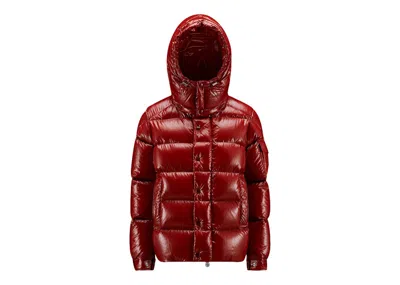 Pre-owned Moncler Women's Maya 70th Anniversary Special Edition Short Down Jacket In Berry Red