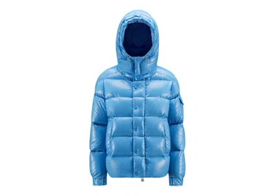 Pre-owned Moncler Women's Maya 70th Anniversary Special Edition Short Down Jacket In Sky Blue
