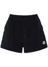 Moncler Women's Medium Navy Logo Cotton-blend Shorts In Navy