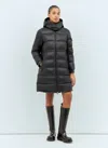Moncler Women Meillon Hooded Long Down Jacket In Black