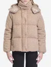 Moncler Paranas Short Down Jacket In Tan