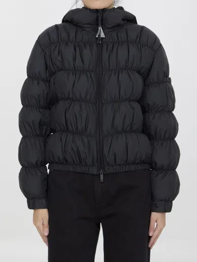 Moncler Women's Mini Down Jacket With Hood In Black