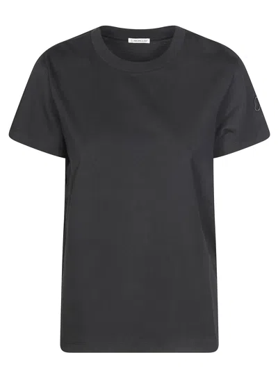 Moncler Women's Mini Short Sleeve Sweater In Black