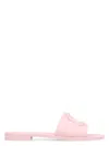 Moncler Rubber Slides With Flat Sole And Open Toe In Pink