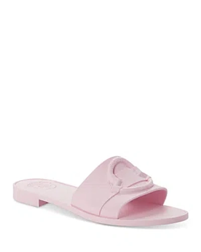 Moncler Nude & Neutrals Rubber Women's Slide Sandals In Light Pink
