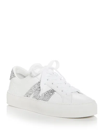 MONCLER WOMEN'S MONACO EMBELLISHED LOW TOP SNEAKERS