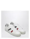 Moncler Petit Monaco Leather Sneakers In Yellow