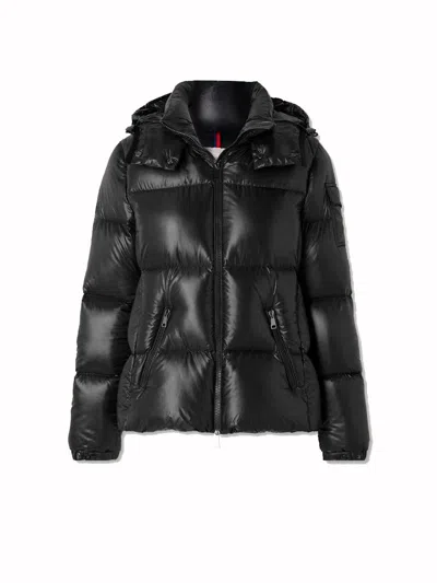 Pre-owned Moncler Women's  Fourmine Hooded Quilted Shell Down Jacket In Black