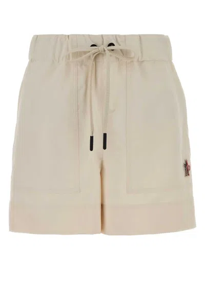Moncler Women's  Grenoble-inspired Cream Polyester Shorts In Yellow