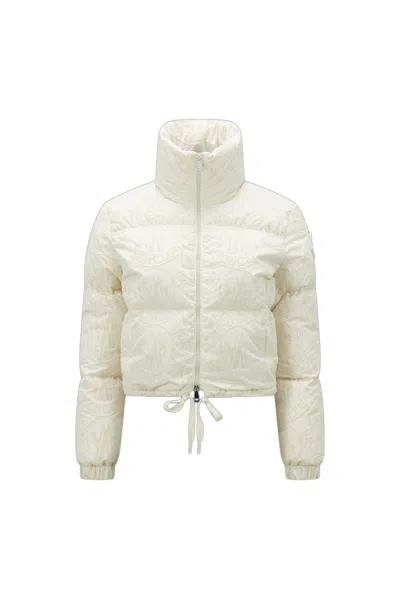 Pre-owned Moncler Women's  Merle Short Down Jacket In White