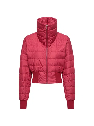 Moncler Women's  + Rick Owens Cropped Puffer Jacket In Red