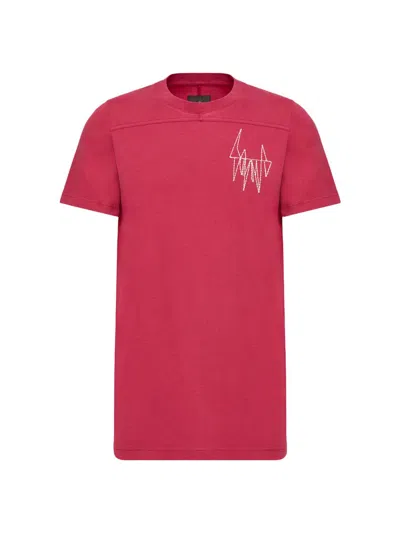 Moncler Women's  + Rick Owens Girder Crew Neck T-shirt In Cotton In Red