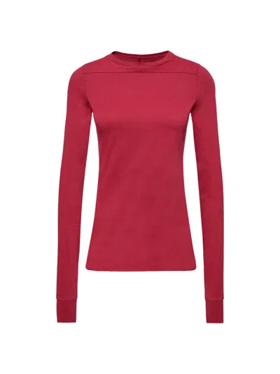 Moncler Women's  + Rick Owens Girder Crew Neck T-shirt In Cotton In Red