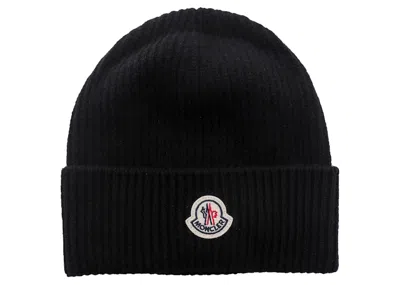 Pre-owned Moncler Women's  Wool Cashmere Hat In Black