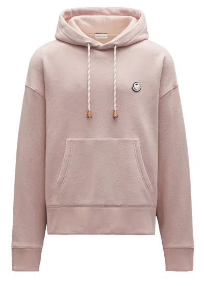 Pre-owned Moncler Women's  X Palm Angels Tropical Motif Hoodie In Poppy Blue