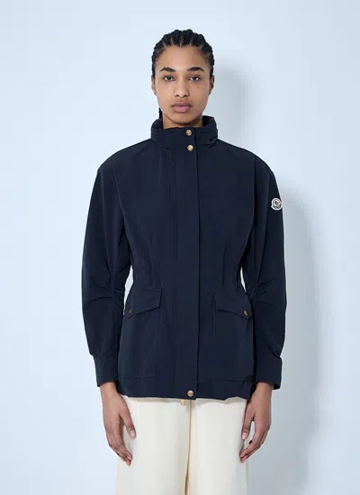 Moncler Women Nades Short Parka Jacket In Blue