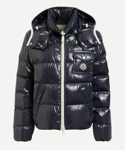 Moncler Women's Navy Andro Hooded Short Down Jacket