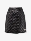 Moncler Padded Miniskirt With Square Quilting In Black