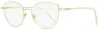 Moncler Women's Oval Eyeglasses Ml5025 024 Light Gold/frosted 46mm In Multi