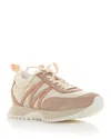 Moncler Stylish Sneakers With Contrast Panels And Texture In Natural