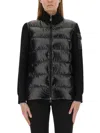 Moncler Panelled Down-filled Jacket In Black