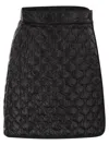 Moncler Women Padded Miniskirt With Square Quilting In Black