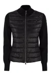 Moncler Women's Padded Wool Cardigan In Black